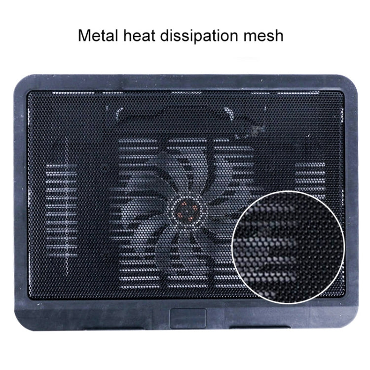 N19 USB Powered Portable Silent Fan Laptop Cooling Pad Stand (Black) - Cooling Pads by buy2fix | Online Shopping UK | buy2fix