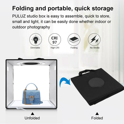 PULUZ 30cm Folding Ring Light Photo Lighting Studio Shooting Tent Box with Shadowless Light Panel -  by PULUZ | Online Shopping UK | buy2fix