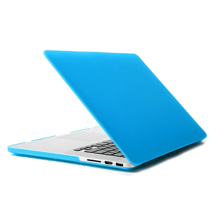 ENKAY for MacBook Pro Retina 13.3 inch (US Version) / A1425 / A1502 4 in 1 Frosted Hard Shell Plastic Protective Case with Screen Protector & Keyboard Guard & Anti-dust Plugs(Blue) - MacBook Pro Cases by ENKAY | Online Shopping UK | buy2fix