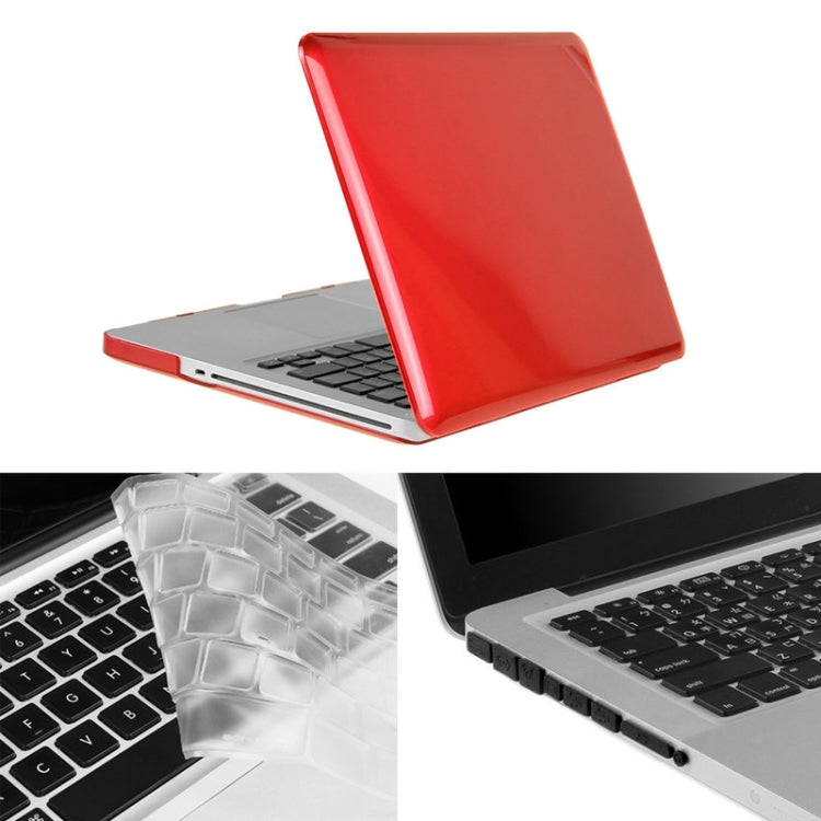 ENKAY for Macbook Pro 15.4 inch (US Version) / A1286 Hat-Prince 3 in 1 Crystal Hard Shell Plastic Protective Case with Keyboard Guard & Port Dust Plug(Red) - MacBook Pro Cases by ENKAY | Online Shopping UK | buy2fix