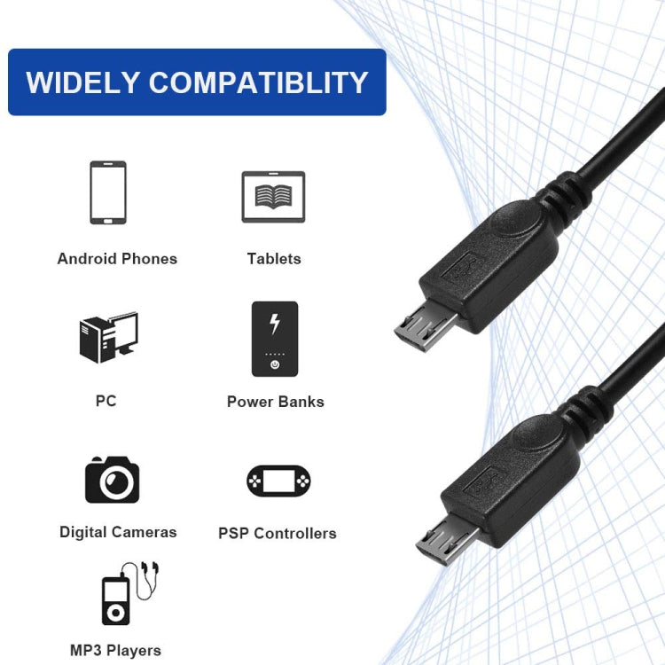 USB 2.0 Female to 2 Micro USB Male Cable, Length: About 30cm - USB Cable by buy2fix | Online Shopping UK | buy2fix