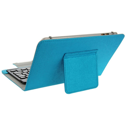 Universal Leather Tablet Case with Separable Bluetooth Keyboard and Holder for 7 inch Tablet PC(Blue) - Universal Keyboard by buy2fix | Online Shopping UK | buy2fix