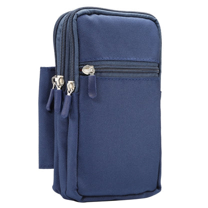 7 inch and Below Universal Polyester Men Vertical Style Case Waist Bag with Belt Hole & Climbing Buckle, For iPhone, Samsung, Sony, Huawei, Meizu, Lenovo, ASUS, Oneplus, Xiaomi, Cubot, Ulefone, Letv, DOOGEE, Vkworld, and other (Dark Blue) - More iPhone Cases by buy2fix | Online Shopping UK | buy2fix