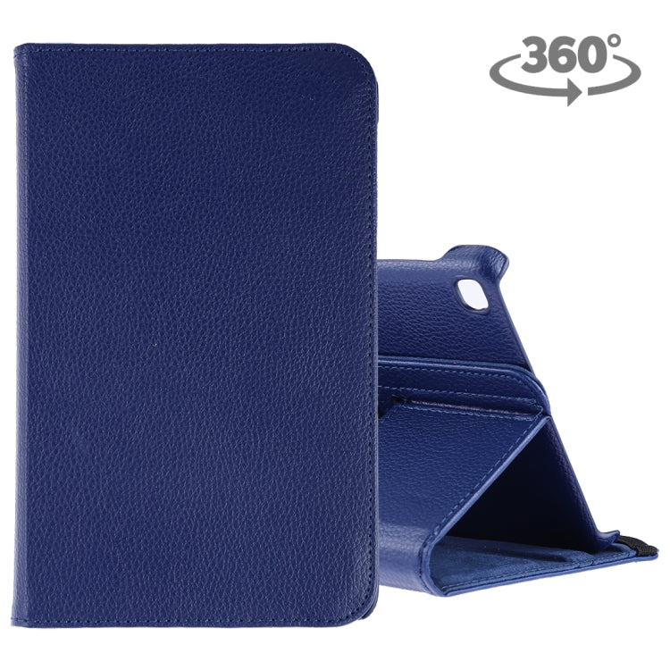 Litchi Texture Horizontal Flip 360 Degrees Rotation Leather Case for Galaxy Tab A 8 (2019) / P200 / P205, with Holder (Dark Blue) - Tab A 8.0 & S Pen (2019) P200/P205 by buy2fix | Online Shopping UK | buy2fix