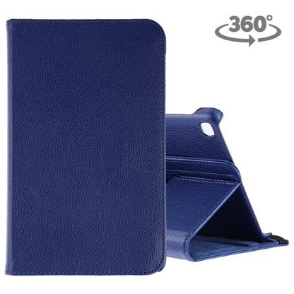 Litchi Texture Horizontal Flip 360 Degrees Rotation Leather Case for Galaxy Tab A 8 (2019) / P200 / P205, with Holder (Dark Blue) - Tab A 8.0 & S Pen (2019) P200/P205 by buy2fix | Online Shopping UK | buy2fix