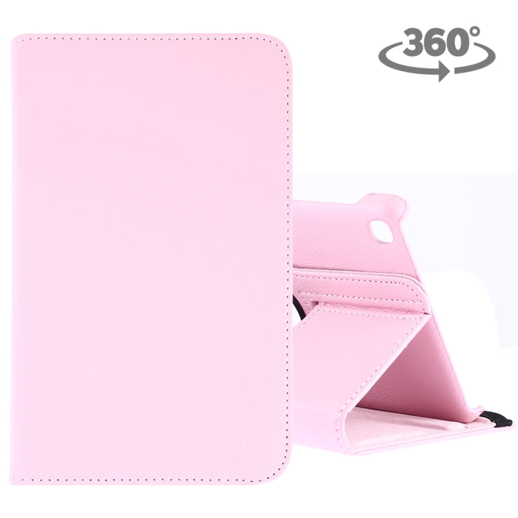 Litchi Texture Horizontal Flip 360 Degrees Rotation Leather Case for Galaxy Tab A 8 (2019) / P200 / P205, with Holder (Pink) - Tab A 8.0 & S Pen (2019) P200/P205 by buy2fix | Online Shopping UK | buy2fix