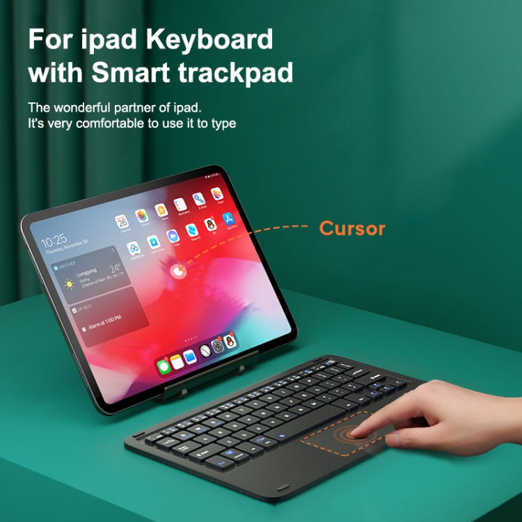 HB119B 10 inch Universal Tablet Wireless Bluetooth Keyboard with Touch Panel (Green) - Universal Keyboard by buy2fix | Online Shopping UK | buy2fix