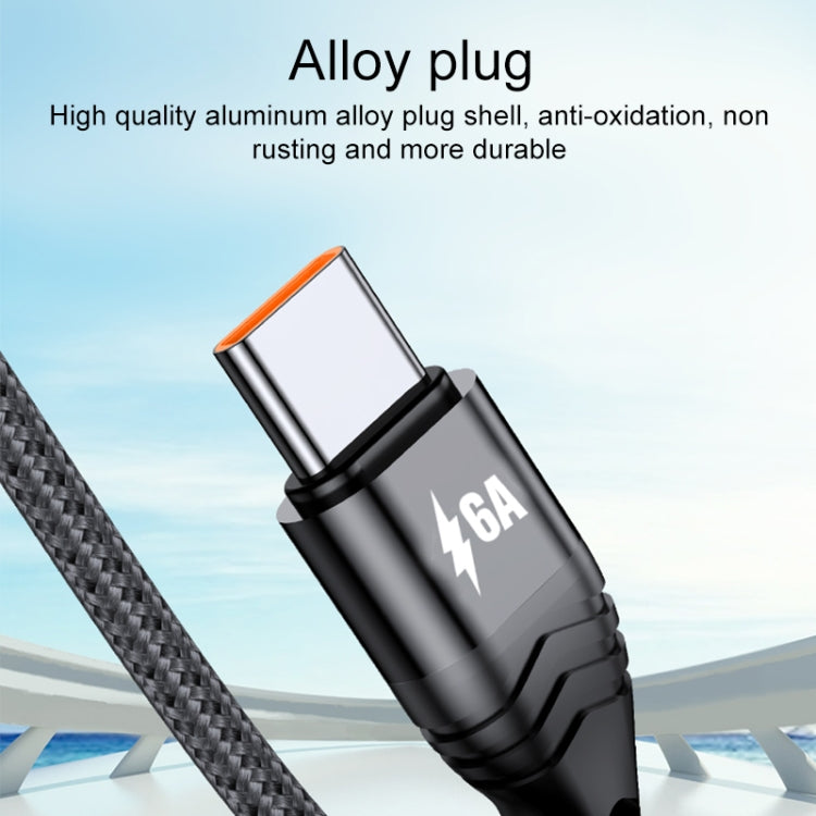 4 in 1 66W 6A USB to 8 Pin + Micro USB + Dual USB-C / Type-C Fast Charging Data Cable, Cable Length: 1.2m(Black) - Multifunction Cable by buy2fix | Online Shopping UK | buy2fix