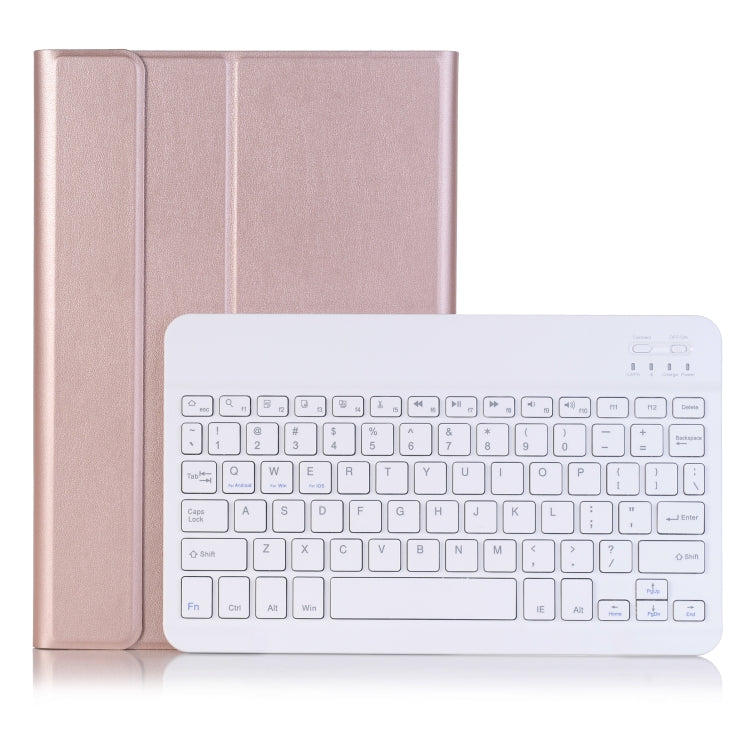 For iPad 10th Gen 10.9 2022 A10B Lambskin Texture Ultra-thin Bluetooth Keyboard Leather Tablet Case with Pen Slot(Rose Gold) - Universal by buy2fix | Online Shopping UK | buy2fix