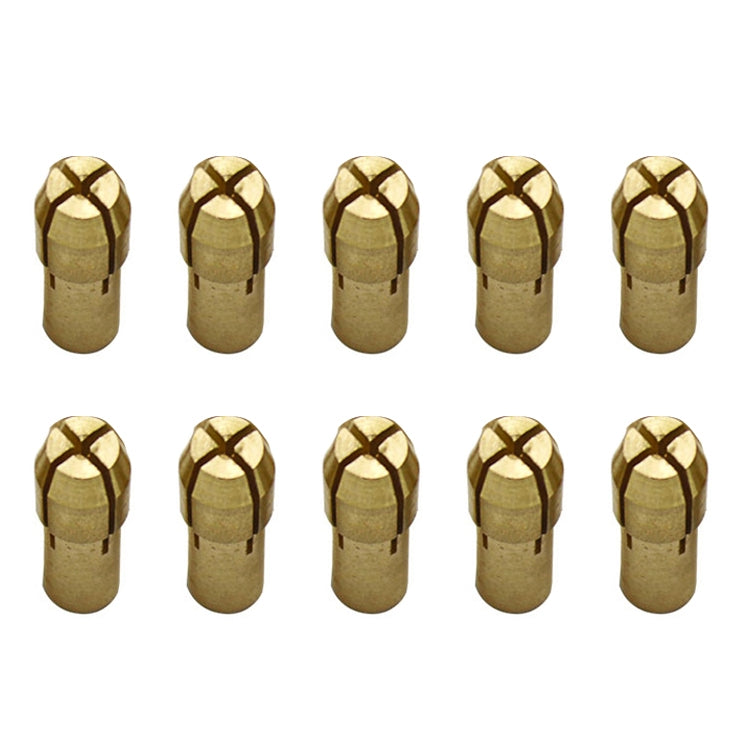 10 PCS Three-claw Copper Clamp Nut for Electric Mill Fittings，Bore diameter: 0.8mm - Hex Key & Spanner by buy2fix | Online Shopping UK | buy2fix