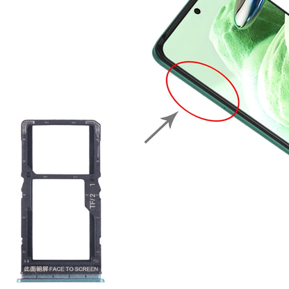 For Xiaomi Redmi Note 12 5G SIM Card Tray + SIM / Micro SD Card Tray (Green) - Card Tray by buy2fix | Online Shopping UK | buy2fix