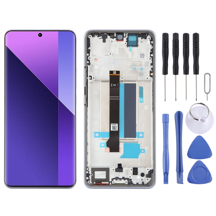 For Xiaomi Redmi Note 13 Pro+ Original AMOLED Material LCD Screen Digitizer Full Assembly with Frame (Purple) - LCD Screen by buy2fix | Online Shopping UK | buy2fix