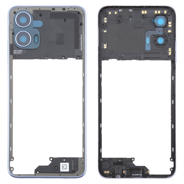 For Motorola Moto G34 Original Middle Frame Bezel Plate (Purple) - Frame Bezel Plate by buy2fix | Online Shopping UK | buy2fix