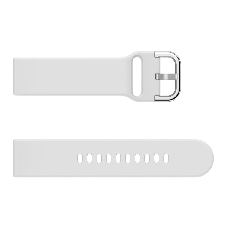 22mm For Huawei Watch GT2e/GT/GT2 46MM Color Buckle Silicone Watch Band (White) - Watch Bands by buy2fix | Online Shopping UK | buy2fix