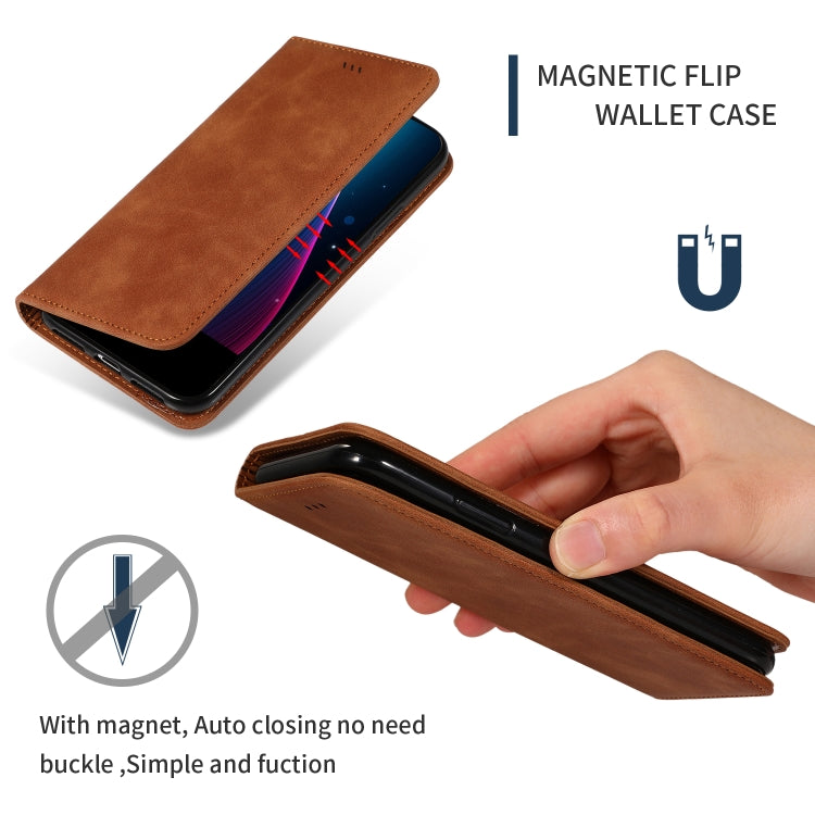 For OPPO Reno 2Z & Reno 2F Retro Skin Feel Business Magnetic Horizontal Flip Leather Case(Brown) - OPPO Cases by buy2fix | Online Shopping UK | buy2fix