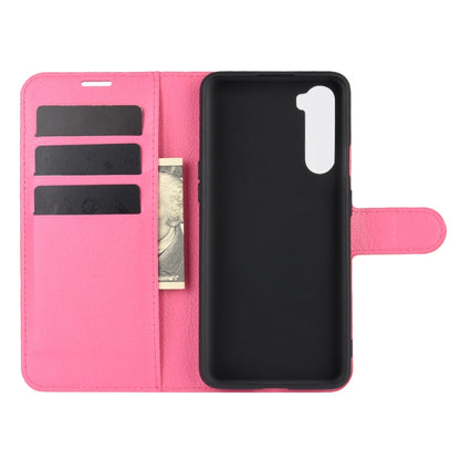 For OnePlus Nord Litchi Texture Horizontal Flip Protective Case with Holder & Card Slots & Wallet(Rose red) - OnePlus Cases by buy2fix | Online Shopping UK | buy2fix