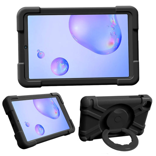 For Galaxy Tab A 8.4 (2020) T307 PC + Silicone Shockproof Combination Case with 360 Degree Rotating Holder & Handle(Black) - Tab A 8.4 (2020) by buy2fix | Online Shopping UK | buy2fix