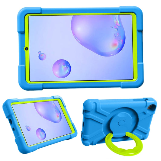 For Galaxy Tab A 8.4 (2020) T307 PC + Silicone Shockproof Combination Case with 360 Degree Rotating Holder & Handle(Blue + Grass Green) - Tab A 8.4 (2020) by buy2fix | Online Shopping UK | buy2fix