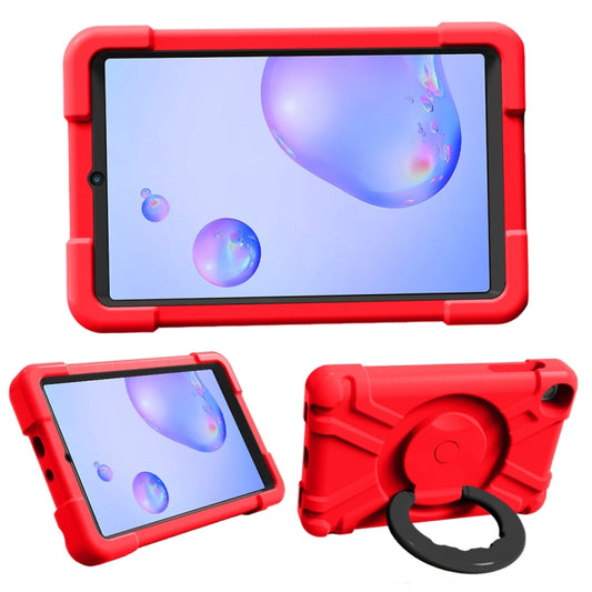 For Galaxy Tab A 8.4 (2020) T307 PC + Silicone Shockproof Combination Case with 360 Degree Rotating Holder & Handle(Red + Black) - Tab A 8.4 (2020) by buy2fix | Online Shopping UK | buy2fix