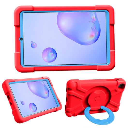 For Galaxy Tab A 8.4 (2020) T307 PC + Silicone Shockproof Combination Case with 360 Degree Rotating Holder & Handle(Red + Blue) - Tab A 8.4 (2020) by buy2fix | Online Shopping UK | buy2fix