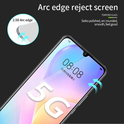 For Huawei Nova 8 SE MOFI 9H 2.5D Full Screen Tempered Glass Film(Black) - Huawei Tempered Glass by MOFI | Online Shopping UK | buy2fix