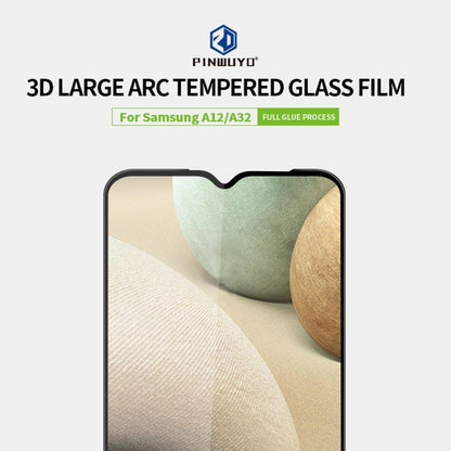 For Samsung Galaxy A12 / A32 5G PINWUYO 9H 3D Curved Full Screen Explosion-proof Tempered Glass Film(Black) - Galaxy Tempered Glass by PINWUYO | Online Shopping UK | buy2fix