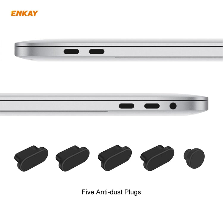 ENKAY 3 in 1 Crystal Laptop Protective Case + US Version TPU Keyboard Film + Anti-dust Plugs Set for MacBook Pro 13.3 inch A1706 / A1989 / A2159 (with Touch Bar)(Light Blue) - MacBook Pro Cases by ENKAY | Online Shopping UK | buy2fix