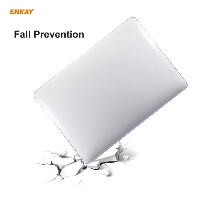 ENKAY 3 in 1  Crystal Laptop Protective Case + EU Version TPU Keyboard Film + Anti-dust Plugs Set for MacBook Pro 15.4 inch A1707 & A1990 (with Touch Bar)(Orange) - MacBook Pro Cases by ENKAY | Online Shopping UK | buy2fix