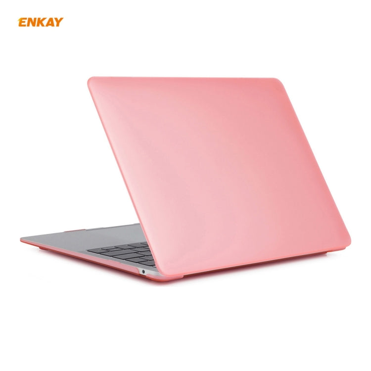 ENKAY 3 in 1 Matte Laptop Protective Case + US Version TPU Keyboard Film + Anti-dust Plugs Set for MacBook Air 13.3 inch A2179 & A2337 (2020)(Pink) - MacBook Air Cases by ENKAY | Online Shopping UK | buy2fix