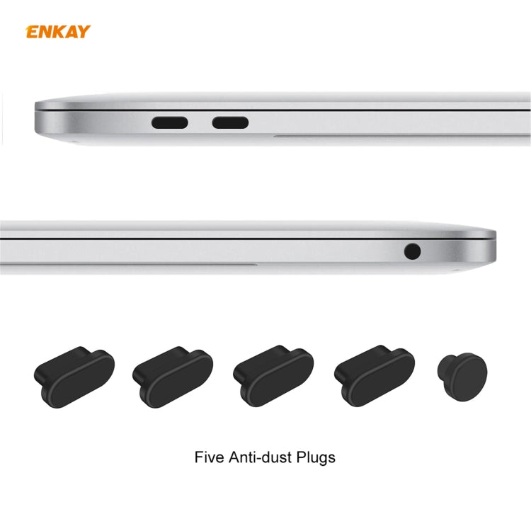 ENKAY 3 in 1 Matte Laptop Protective Case + EU Version TPU Keyboard Film + Anti-dust Plugs Set for MacBook Air 13.3 inch A2179 & A2337 (2020)(White) - MacBook Pro Cases by ENKAY | Online Shopping UK | buy2fix