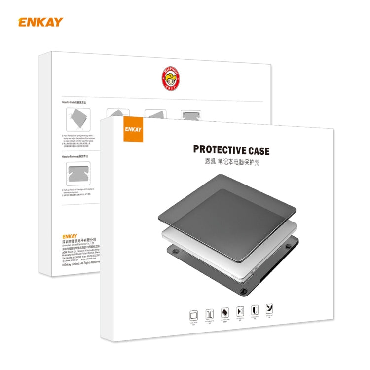 ENKAY 3 in 1 Crystal Laptop Protective Case + US Version TPU Keyboard Film + Anti-dust Plugs Set for MacBook Pro 13.3 inch A2251 & A2289 & A2338 (with Touch Bar)(Purple) - MacBook Pro Cases by ENKAY | Online Shopping UK | buy2fix