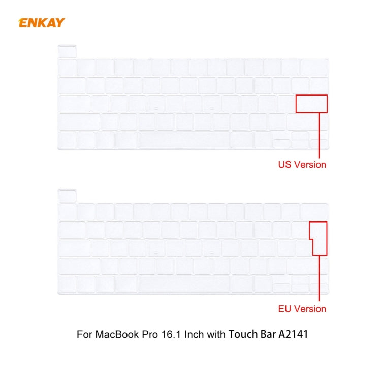 ENKAY 3 in 1 Matte Laptop Protective Case + US Version TPU Keyboard Film + Anti-dust Plugs Set for MacBook Pro 16 inch A2141 (with Touch Bar)(Orange) - MacBook Pro Cases by ENKAY | Online Shopping UK | buy2fix