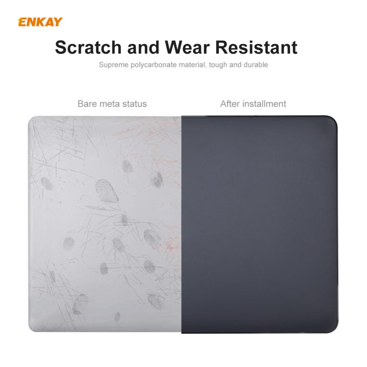 ENKAY 3 in 1 Matte Laptop Protective Case + US Version TPU Keyboard Film + Anti-dust Plugs Set for MacBook Pro 16 inch A2141 (with Touch Bar)(Grey) - MacBook Pro Cases by ENKAY | Online Shopping UK | buy2fix