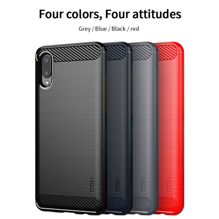 For Samsung Galaxy A02 / M02 MOFI Gentleness Series Brushed Texture Carbon Fiber Soft TPU Case(Black) - Galaxy Phone Cases by MOFI | Online Shopping UK | buy2fix