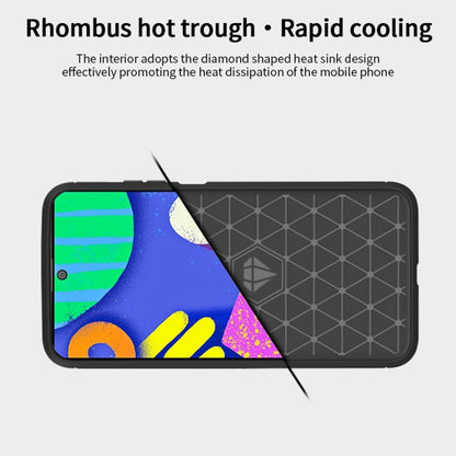 For Samsung Galaxy F62 / M62 MOFI Gentleness Series Brushed Texture Carbon Fiber Soft TPU Case(Grey) - Galaxy Phone Cases by MOFI | Online Shopping UK | buy2fix