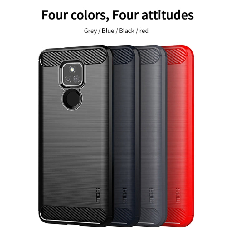 For Motorola Moto G Play 2021 MOFI Gentleness Series Brushed Texture Carbon Fiber Soft TPU Case(Black) - Motorola Cases by MOFI | Online Shopping UK | buy2fix