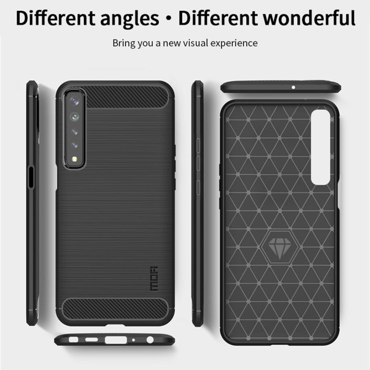 For LG Stylo 7 4G MOFI Gentleness Series Brushed Texture Carbon Fiber Soft TPU Case(Black) - LG by MOFI | Online Shopping UK | buy2fix