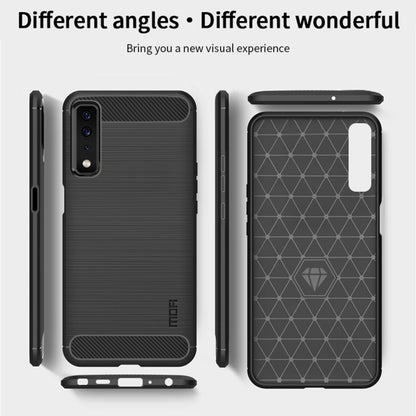 For LG Stylo 7 5G MOFI Gentleness Series Brushed Texture Carbon Fiber Soft TPU Case(Red) - LG by MOFI | Online Shopping UK | buy2fix