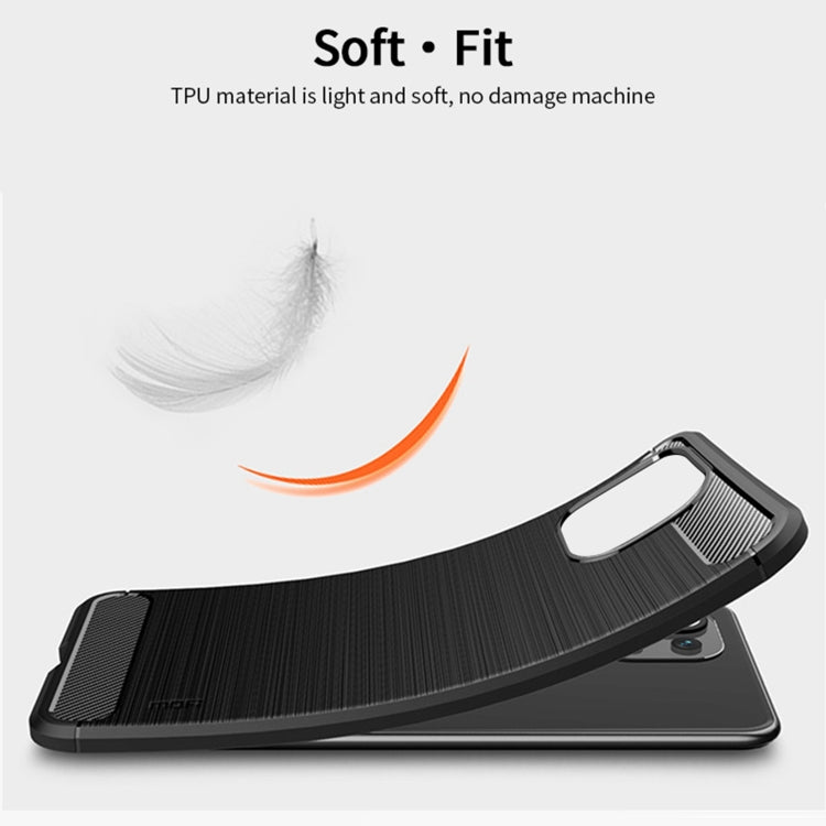 For Xiaomi Mi 11 Lite MOFI Gentleness Series Brushed Texture Carbon Fiber Soft TPU Case(Black) - Xiaomi Cases by MOFI | Online Shopping UK | buy2fix