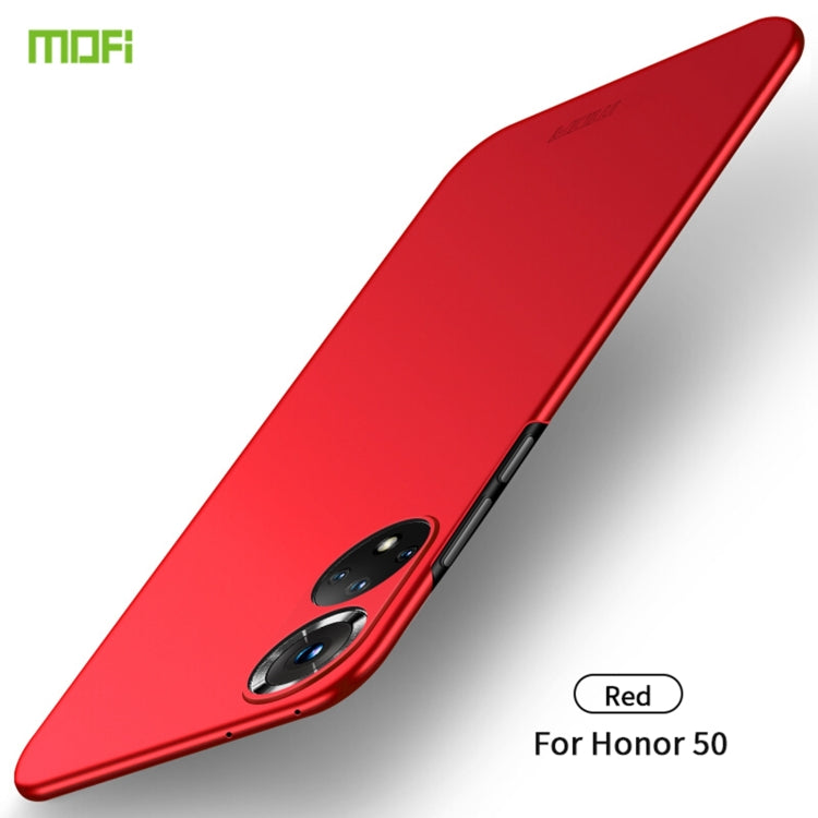 For Honor 50 MOFI Frosted PC Ultra-thin Hard Case(Red) - Honor Cases by MOFI | Online Shopping UK | buy2fix