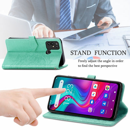 For Doogee X96 Pro Mandala Flower Embossed Horizontal Flip Leather Case with Holder & Three Card Slots & Wallet & Lanyard(Green) - More Brand by buy2fix | Online Shopping UK | buy2fix