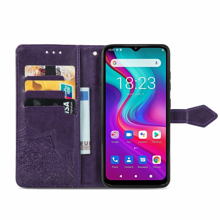 For Doogee X96 Pro Mandala Flower Embossed Horizontal Flip Leather Case with Holder & Three Card Slots & Wallet & Lanyard(Purple) - More Brand by buy2fix | Online Shopping UK | buy2fix