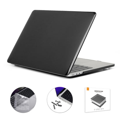 ENKAY Hat-Prince 3 in 1 Crystal Laptop Protective Case + TPU Keyboard Film + Anti-dust Plugs Set for MacBook Pro 16.2 inch A2485 2021/A2880 2023, Version:US Version(Black) - MacBook Pro Cases by ENKAY | Online Shopping UK | buy2fix