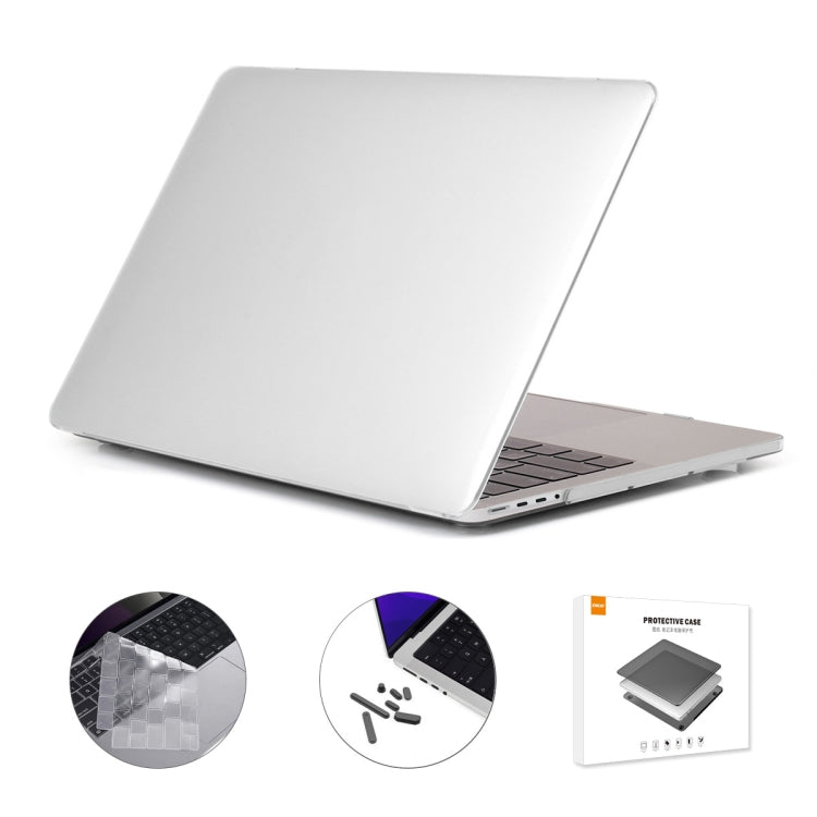 ENKAY Hat-Prince 3 in 1 Crystal Laptop Protective Case + TPU Keyboard Film + Anti-dust Plugs Set for MacBook Pro 16.2 inch A2485 2021/A2880 2023, Version:US Version(Transparent) - MacBook Pro Cases by ENKAY | Online Shopping UK | buy2fix