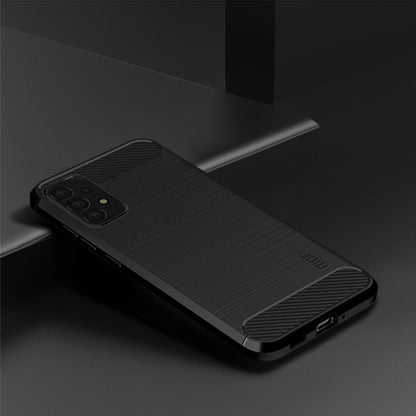 For Samsung Galaxy A53 5G MOFI Gentleness Brushed Carbon Fiber Soft TPU Case(Black) - Galaxy Phone Cases by MOFI | Online Shopping UK | buy2fix