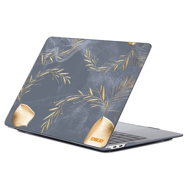 ENKAY Vintage Pattern Series Laotop Protective Crystal Case For MacBook Pro 13.3 inch A1706 / A1708 / A1989 / A2159(Wild Oats) - MacBook Pro Cases by ENKAY | Online Shopping UK | buy2fix