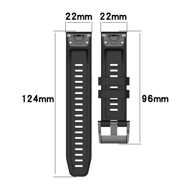 For Garmin Fenix 7 22mm Silicone Solid Color Watch Band(Roland Purple) - Watch Bands by buy2fix | Online Shopping UK | buy2fix