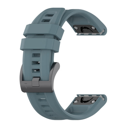 For Garmin Fenix 7X Solar 26mm Silicone Sport Pure Color Watch Band(Rock Cyan) - Watch Bands by buy2fix | Online Shopping UK | buy2fix