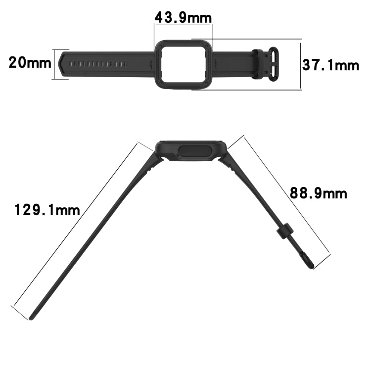 For Xiaomi Redmi Watch 2 Lite Silicone Solid Color Watch Band(Black) - Watch Bands by buy2fix | Online Shopping UK | buy2fix