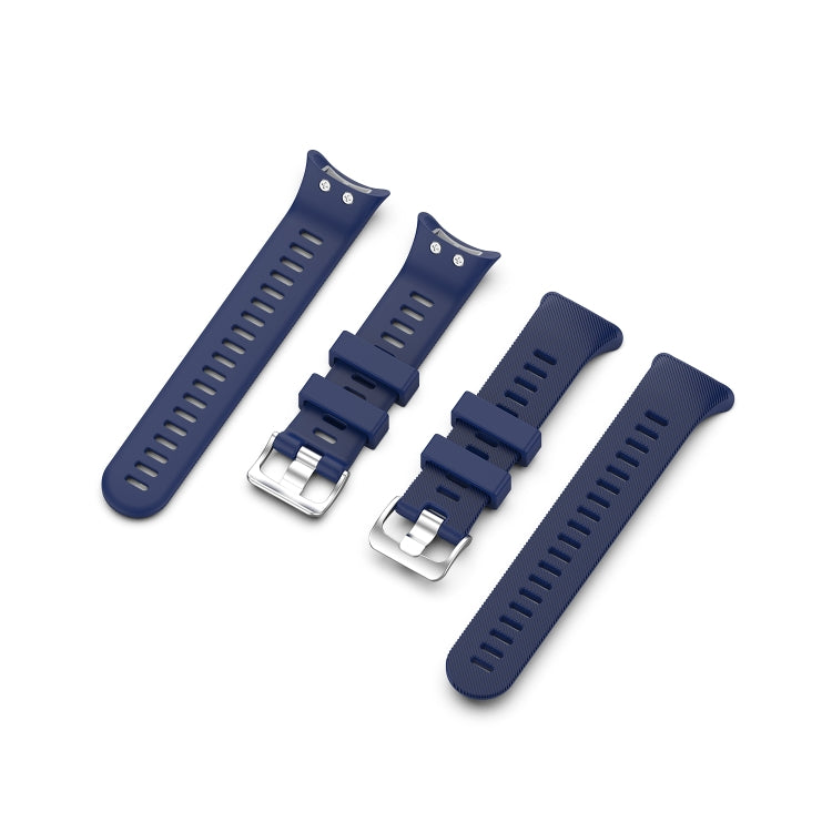 For Garmin Forerunner 45 / Forerunner 45S Universal Twill Solid Color Silicone Watch Band(Blue) - Watch Bands by buy2fix | Online Shopping UK | buy2fix